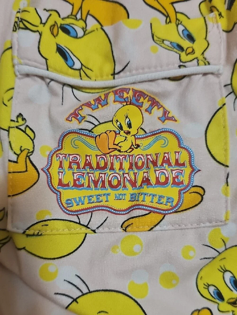 Warner Bros. Tweety Bird Yellow & White Girls Pajama Set